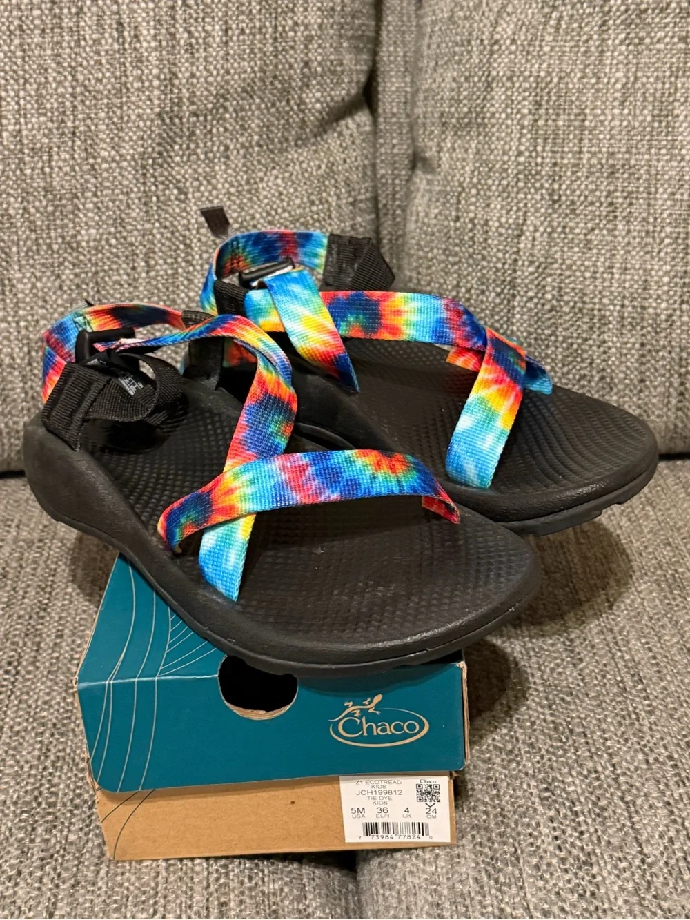 Chaco Kids Rainbow Tie-Dye Sandals